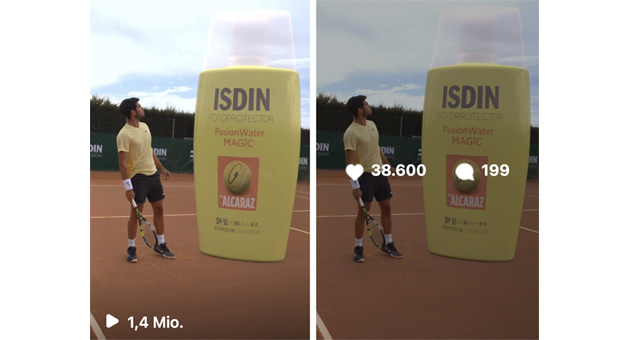 Die Social Media-Kampagne mit dem Tennisspieler Carlos Alcaraz wurde in 24 Stunden 1,4 Mio. Mal angesehen  Foto: Physixe
